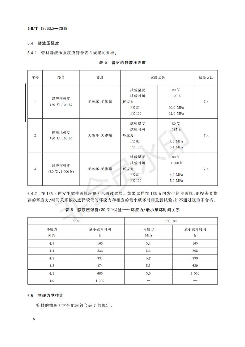 GBT13663.2-2018+給水用聚乙烯(PE)管道系統(tǒng)+第2部分：管材 - 副本_30_12